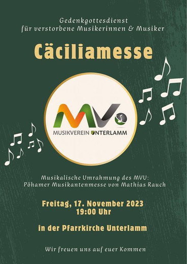 Der MVU feierte am 17.November die tradionelle Cäcillia Messe.